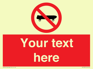 Custom No Skateboarding Sign